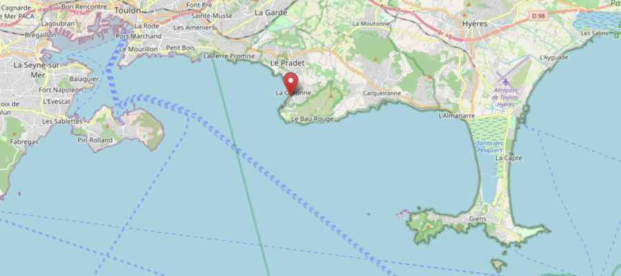 Localisation Villa La Croix du Sud - Le Pradet